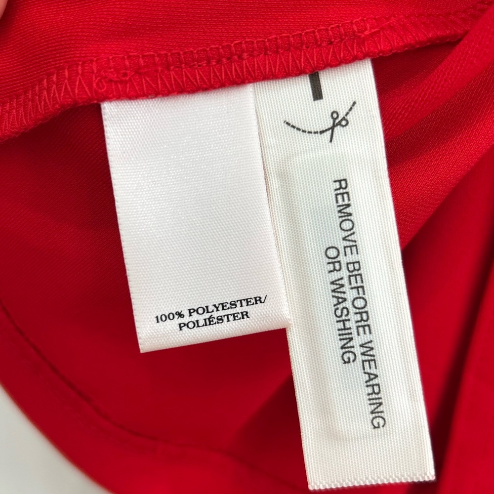 Ann Taylor Vibrant Red 3/4 Sleeve Wrap Dress Women’s Size 0 Valentine’s Day - Picture 8 of 9
